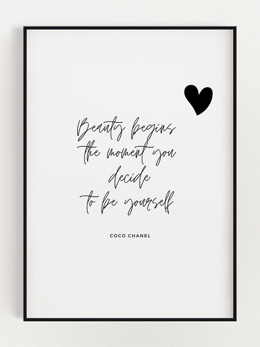 Beauty Begins Poster – Stunning art poster print on premium gallery paper, perfect for modern interiors