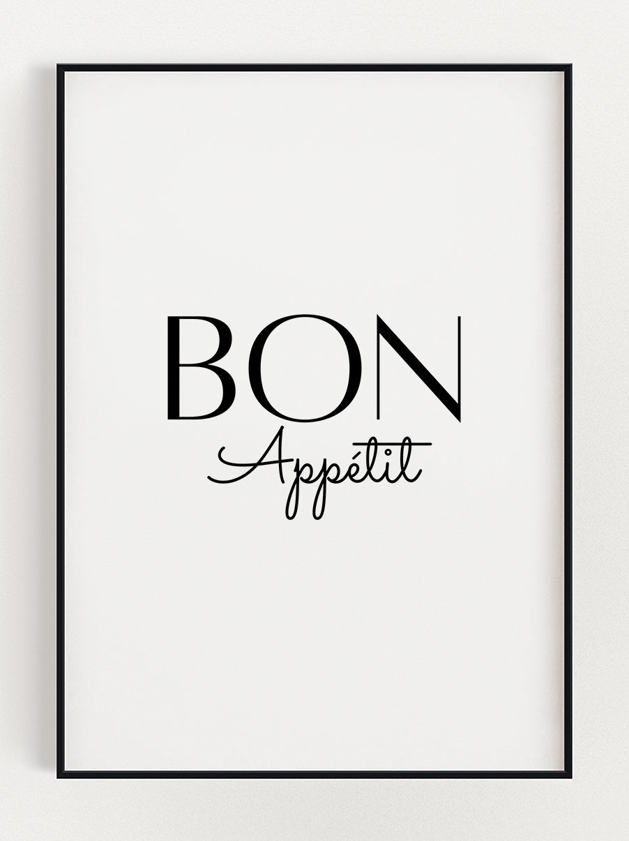 Bon Appétit Poster – Stunning art poster print on premium gallery paper, perfect for modern interiors
