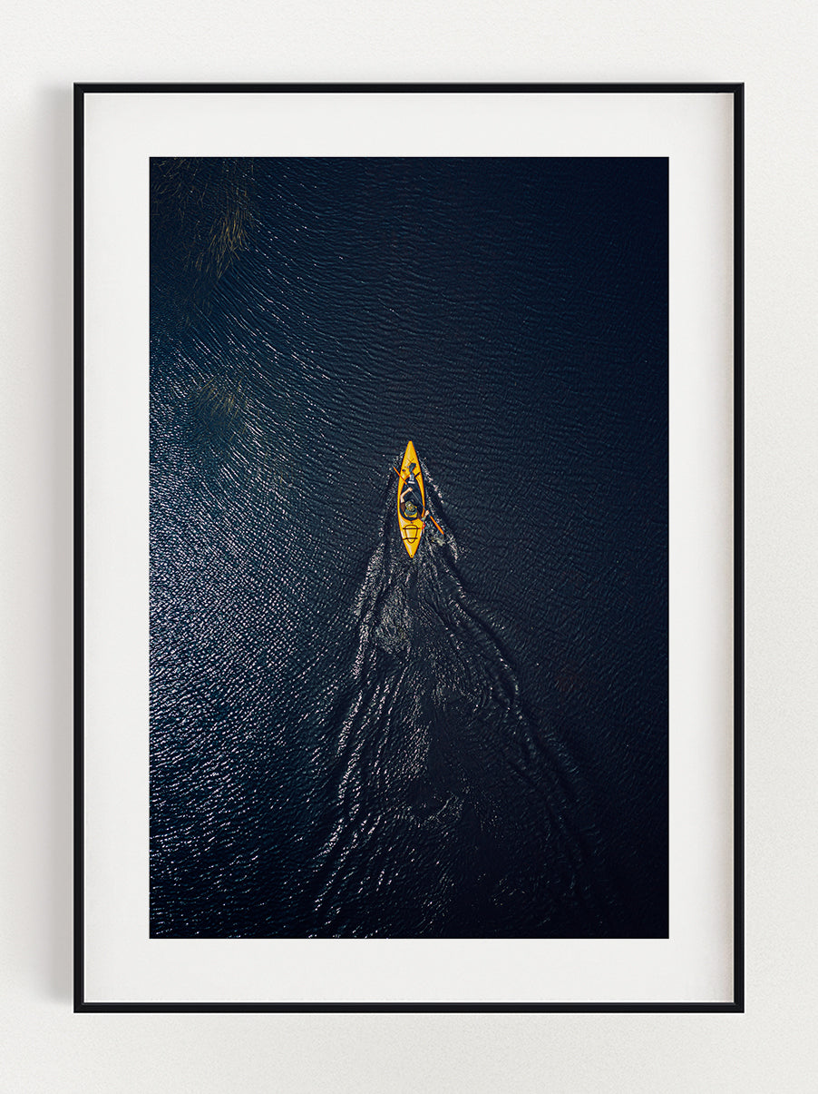 Canoe In The Darkness Poster – Stunning art poster print on premium gallery paper, perfect for modern interiors