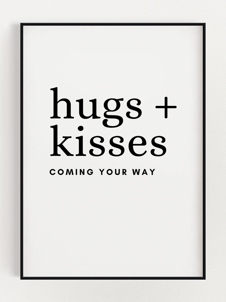 Hugs + Kisses Poster – Stunning art poster print on premium gallery paper, perfect for modern interiors