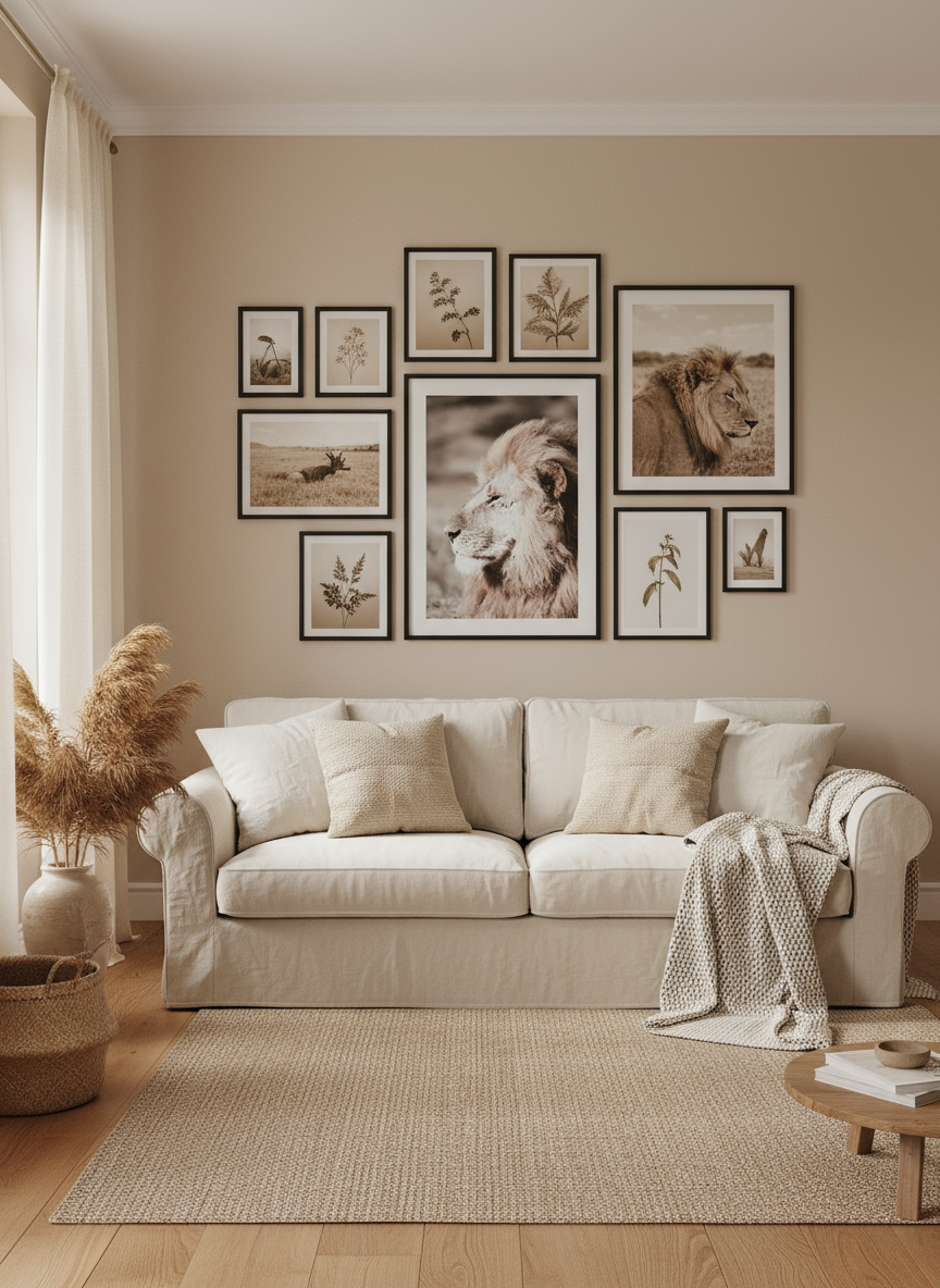 Lion In The Wild Poster