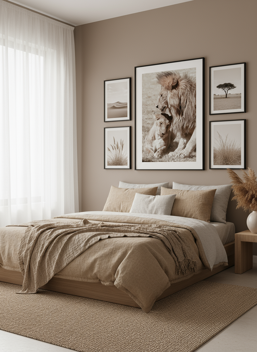 Majestic Lion & Lioness Poster