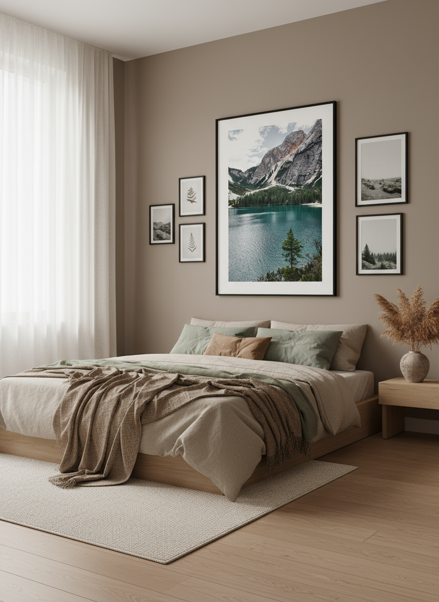 Snowy Mountain Lake Poster