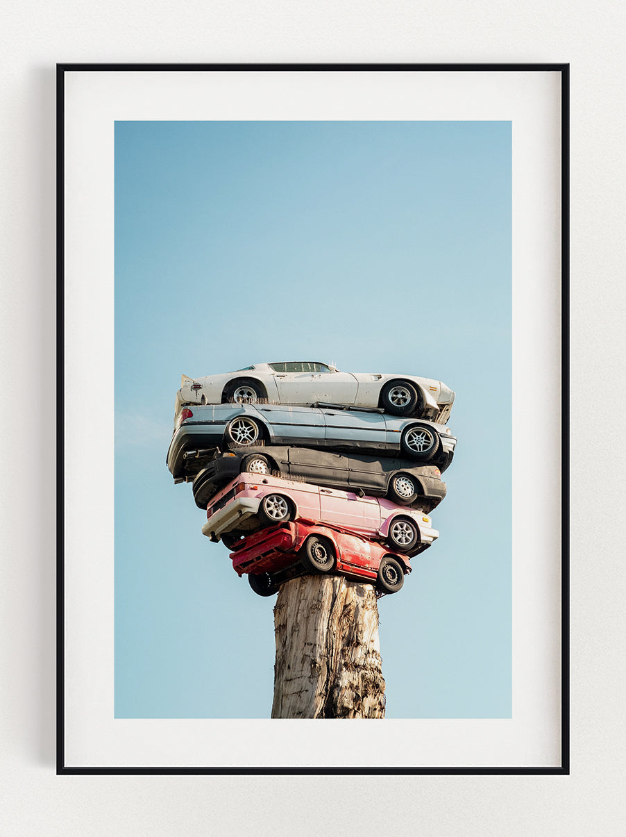Stack Of Cars Poster – Stunning art poster print on premium gallery paper, perfect for modern interiors