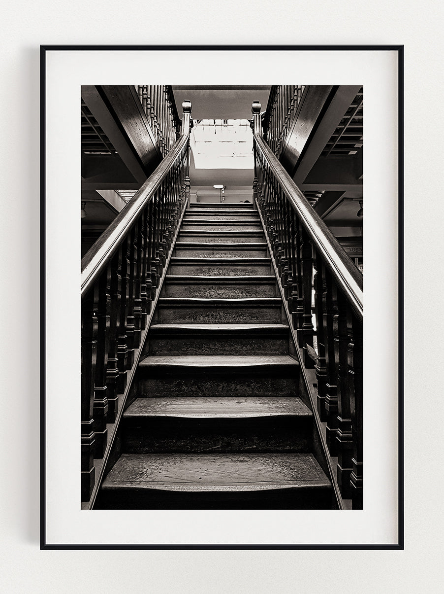 Up The Stairs Poster – Stunning art poster print on premium gallery paper, perfect for modern interiors